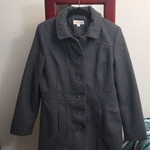 Grey Wool Peacoat